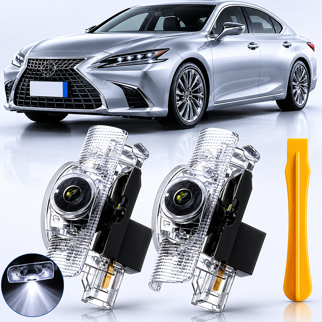 2Pcs HD LED Car Door Logo Projector Lights, Never Fade Welcome Puddle Lights Compatible with Lexus, 3D Shadow Accessories