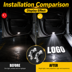 2Pcs HD LED Car Door Logo Projector Lights, Never Fade Welcome Puddle Lights Compatible with Toyota, 3D Shadow Accessories