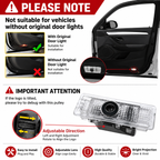 2Pcs HD LED Car Door Logo Projector Lights, Never Fade Welcome Puddle Lights Compatible with BMW, 3D Shadow Door Accessories