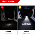 2Pcs HD LED Car Door Logo Projector Lights, Never Fade Welcome Puddle Lights Compatible with BMW, 3D Shadow Door Accessories