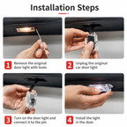 2Pcs HD LED Car Door Logo Projector Lights, Never Fade Welcome Puddle Lights Compatible with Cadillac, 3D Shadow Accessories