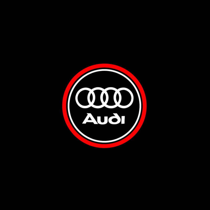 2Pcs Car Door Lights Logo Projector, HD LED Car Welcome Lights Compatible with Audi A1/S1/A3/S3/RS3/A4/S4/RS4/A5/S5/RS5/A6/S6/RS6/A7/S7/RS7/A8/S8/Q2/Q3/Q5/Q7/Q8/e-tron/TT/TTS/TTRS/R8, Wireless Door Puddle Lights, 3D Ghost Shadow Accessories