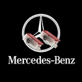 2Pcs HD LED Car Door Logo Projector Lights, Never Fade Welcome Puddle Lights Compatible with Mercedes-Benz, 3D Shadow Accessories