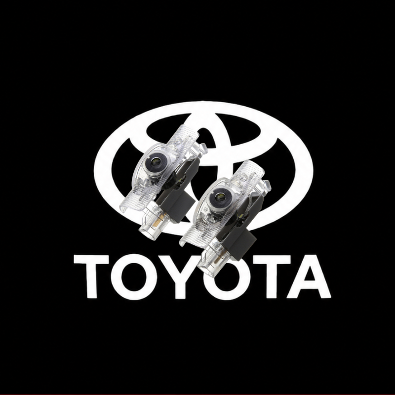 2Pcs HD LED Car Door Logo Projector Lights, Never Fade Welcome Puddle Lights Compatible with Toyota, 3D Shadow Accessories